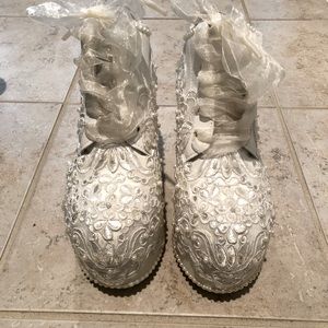 Custom Platform Wedding Shoes, Size 37